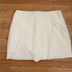 Abercrombie and Fitch White Linen Mini Skort
